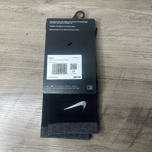 NWT Nike Unisex Spark Dri-FIT Lightweight Running Ankle Socks Size Medium (Black - Picture 7 of 10